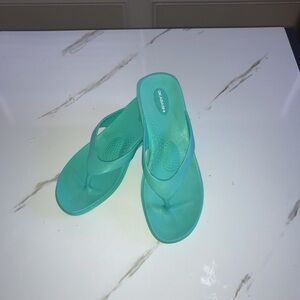 Okabashi Ladies Orthopedic Flip Flops, size M/L green